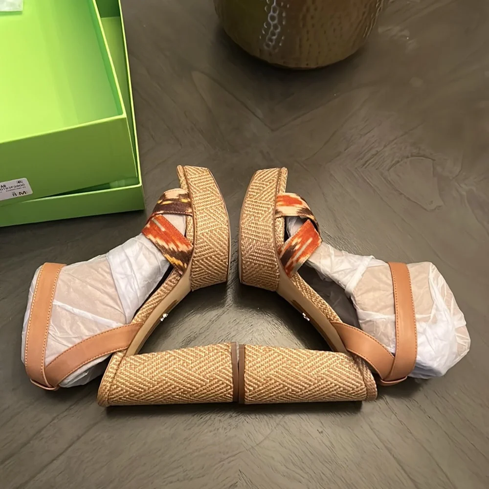 SAM EDELMAN Women's Nolita Raffia Platform Sandals - Picture 10 of 12